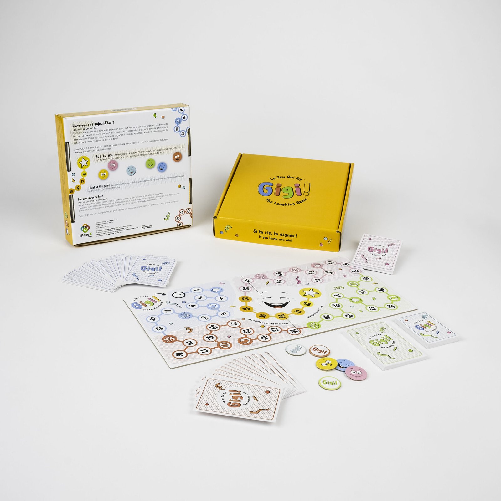 Gigi! The Laughing Game The game box Gigi! The Laughing Game